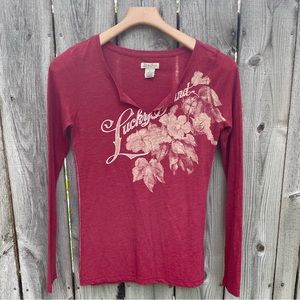 Lucky Brand Floral Long Sleeve Top